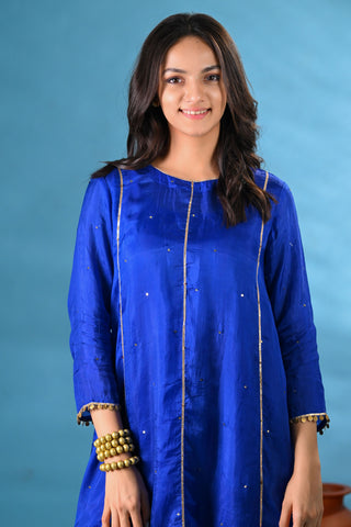 Noori Blue Gota-Work Kurta Set (Set of 3)