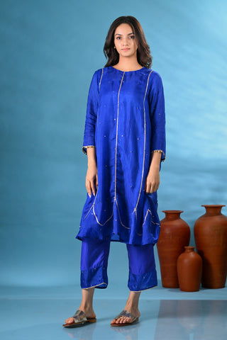 Noori Blue Gota-Work Kurta Set (Set of 3)