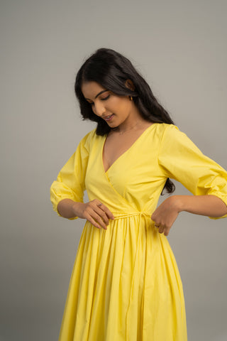 SUNSHINE WRAP AROUND DRESS