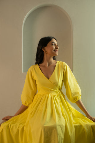 SUNSHINE WRAP AROUND DRESS