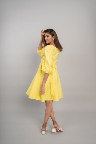 CANARY V-NECK MIDI DRESS