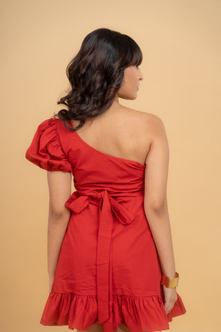 RUBY ONE-SHOULDER MINI DRESS