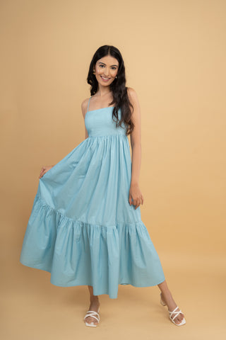 SEA-MIST TIERED MAXI DRESS